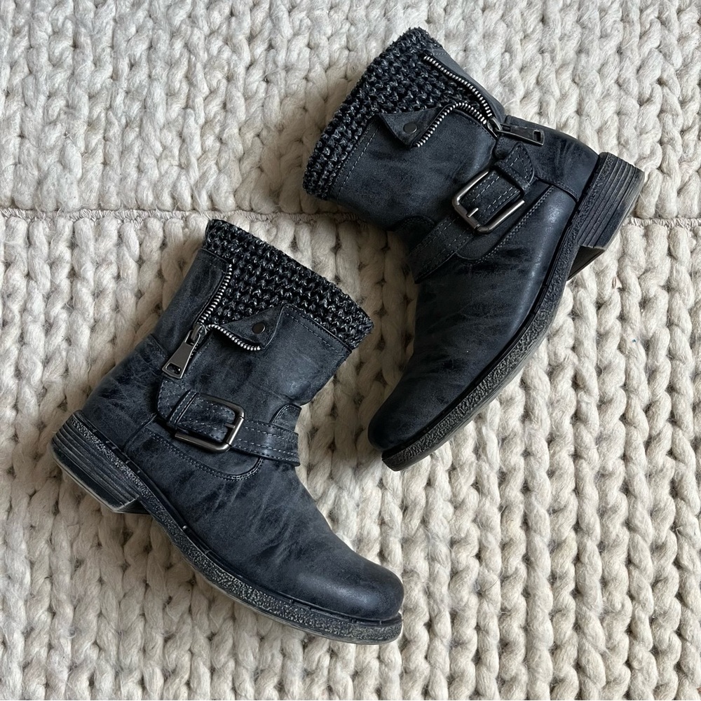 Combat Boots in Gray with Buckle SoftMoc | 7